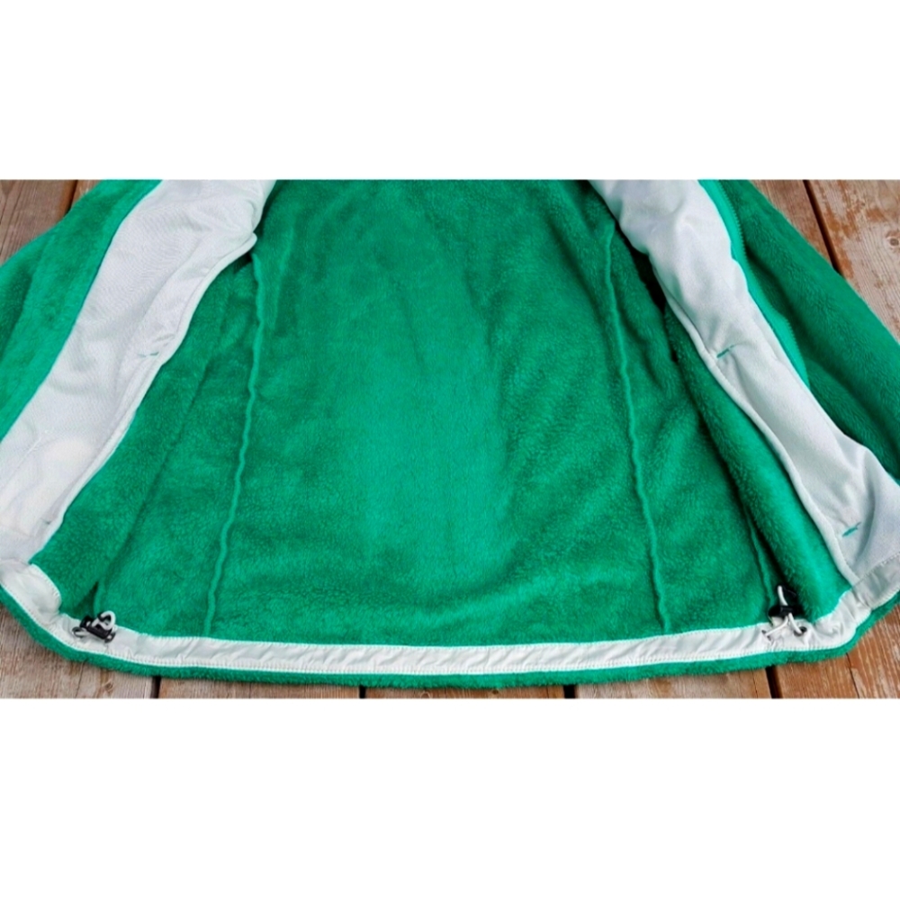 THE NORTH FACE Osito 1 Fleece Full Zip Jacket OSCAR GREEN Women Sz Small - Picture 3 of 11